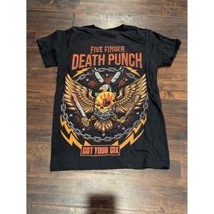 Five Finger Death Punch Shirt Mens Medium Got Your Six Band Tour‎ 2015 Eagle